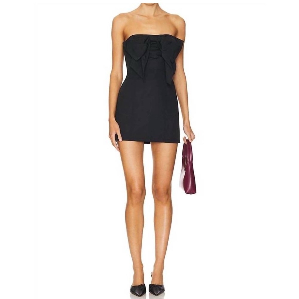 NWT Endless Rose Bow Strapless Minidress in‎ Black Sz XS $120